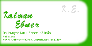 kalman ebner business card