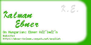 kalman ebner business card